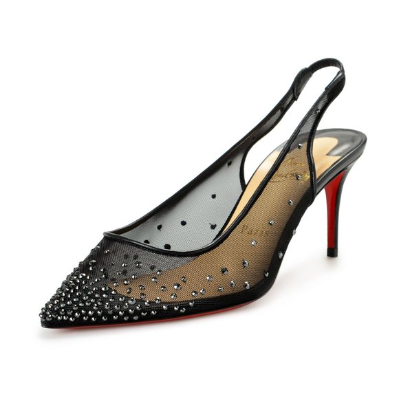 Christian Louboutin Shoes - Christian Louboutin Women's "Follies Strass" See Through High Heel Pumps Shoes